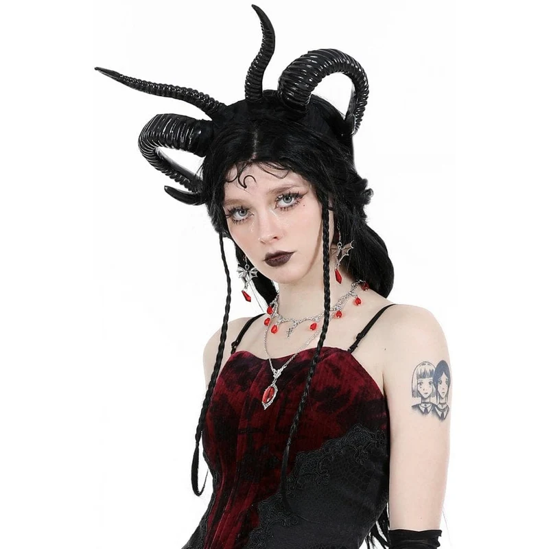 Gothic-Fledermaus-Rubin-Ohrringe für Damen