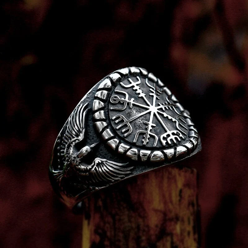 Punk-Wikinger-Runenring für Herren