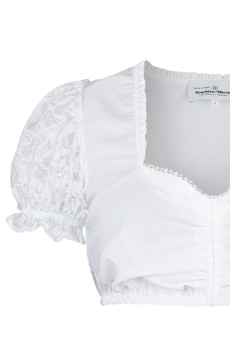 Dirndlbluse Spitzenärmel
