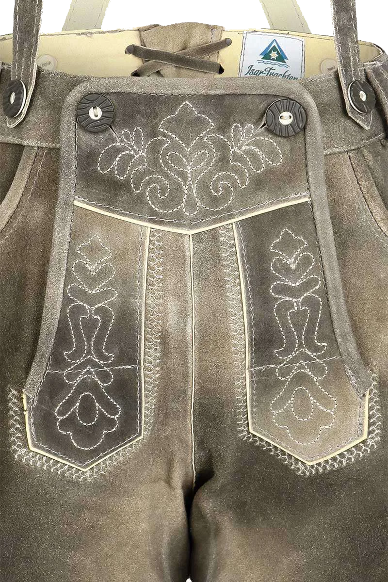 Kinder Lederhose Kurz - schiefer