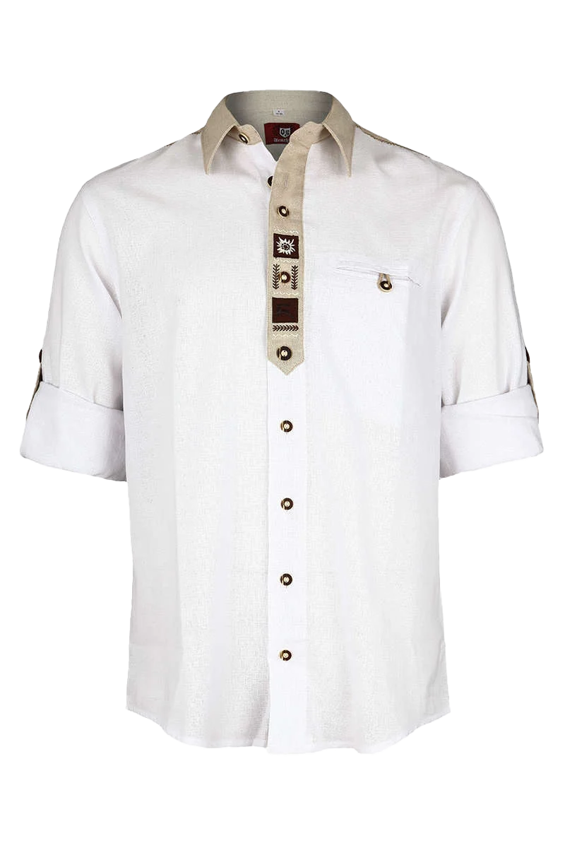 Herren Krempelarm-Hemd