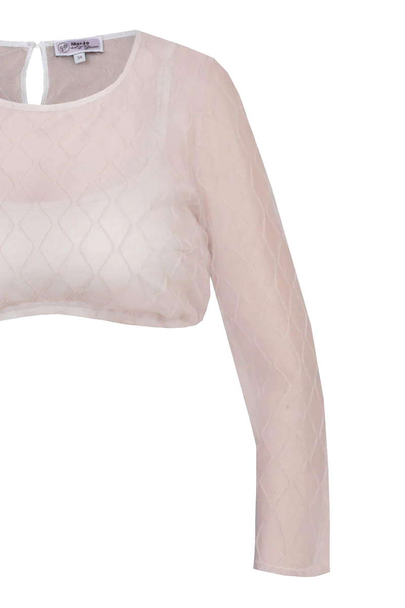 Dirndlbluse mit 3/4-Ärmeln