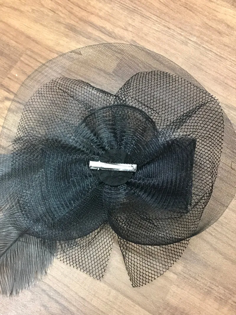 Kopfschmuck Damen, Steampunk Fascinator, braun, Handmade