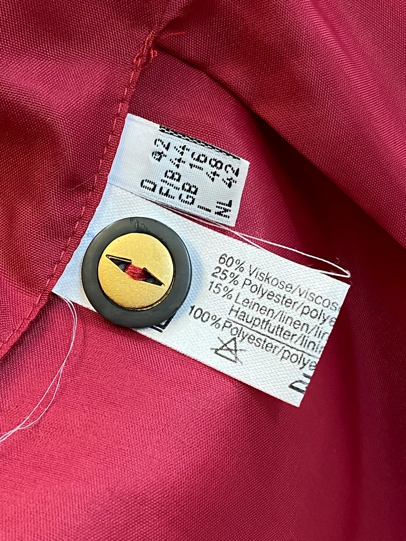 Vintage Damen Weste kariert Gr. 42 Rot Grün Kersten Mode Design