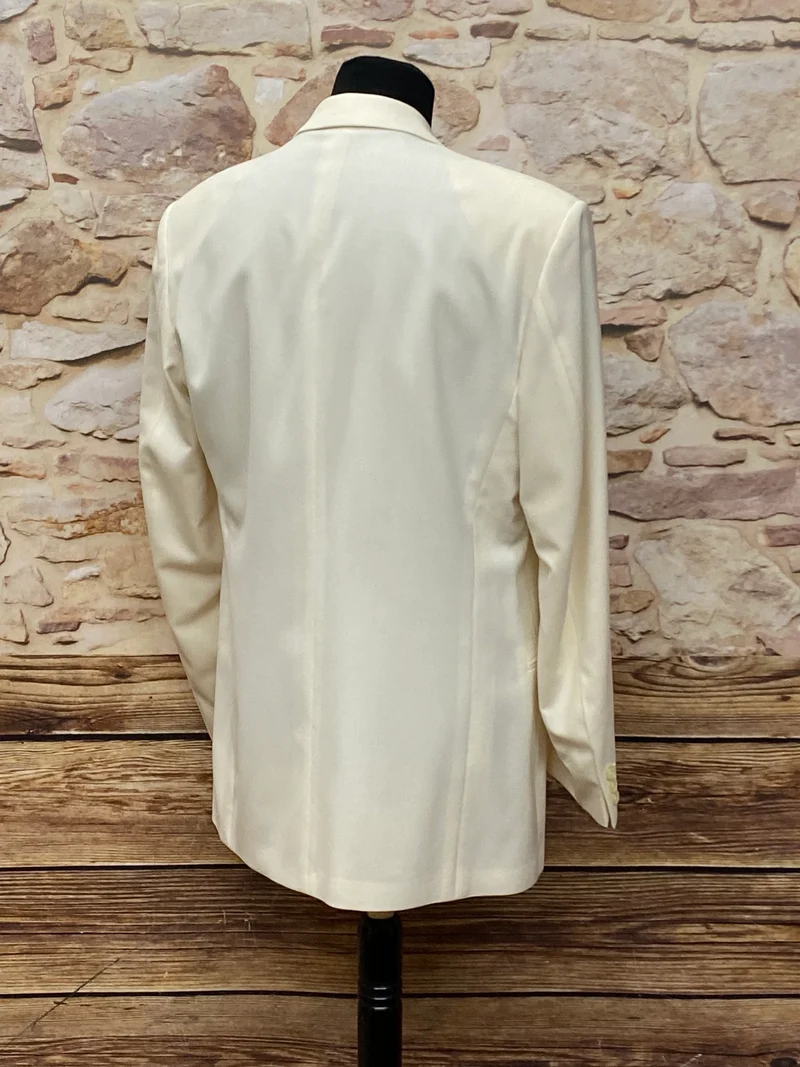 Vintage 90er Dinner Jacket Creme Wilvorst Gr. 102 – elegante Herren Abendgarderobe