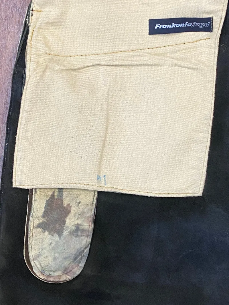 Vintage Lederhose Herren Kniebund Gr. ca. 52 – dunkelgrün Trachtenhose Frankonia Jagd