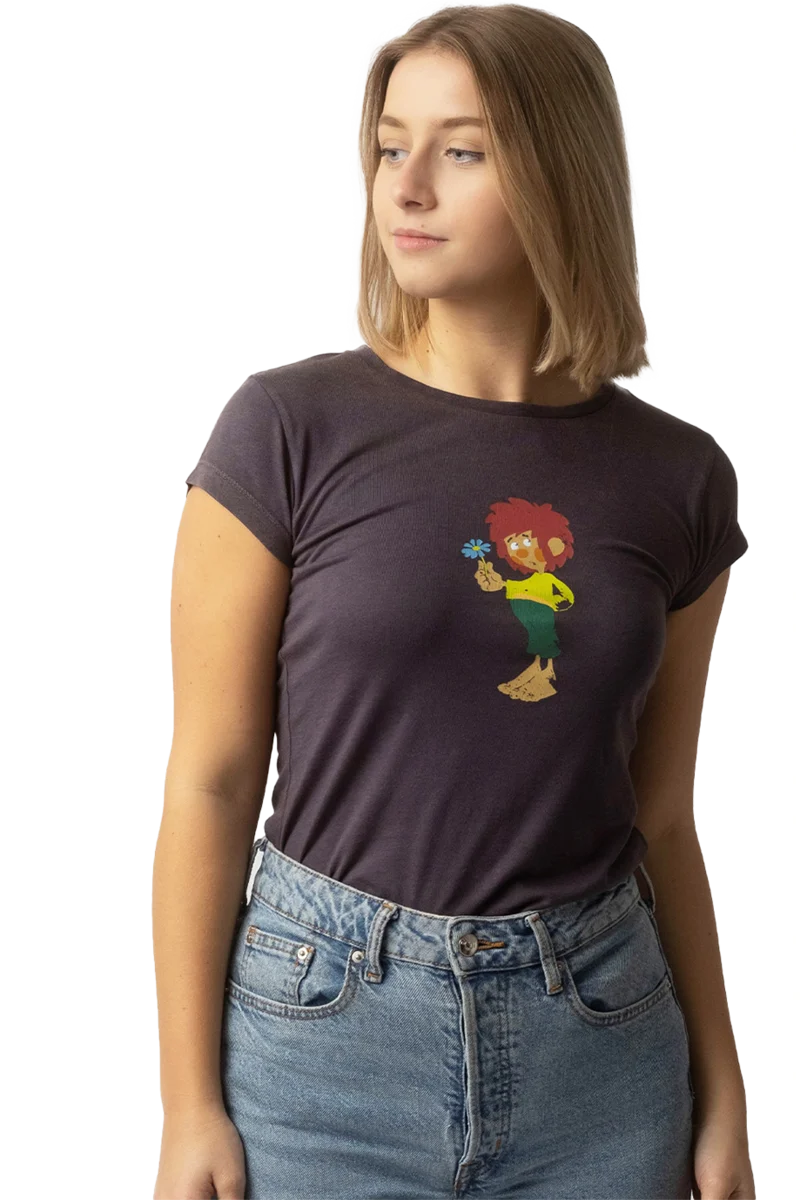 Damen T-Shirt 'Pumuckl Blume'