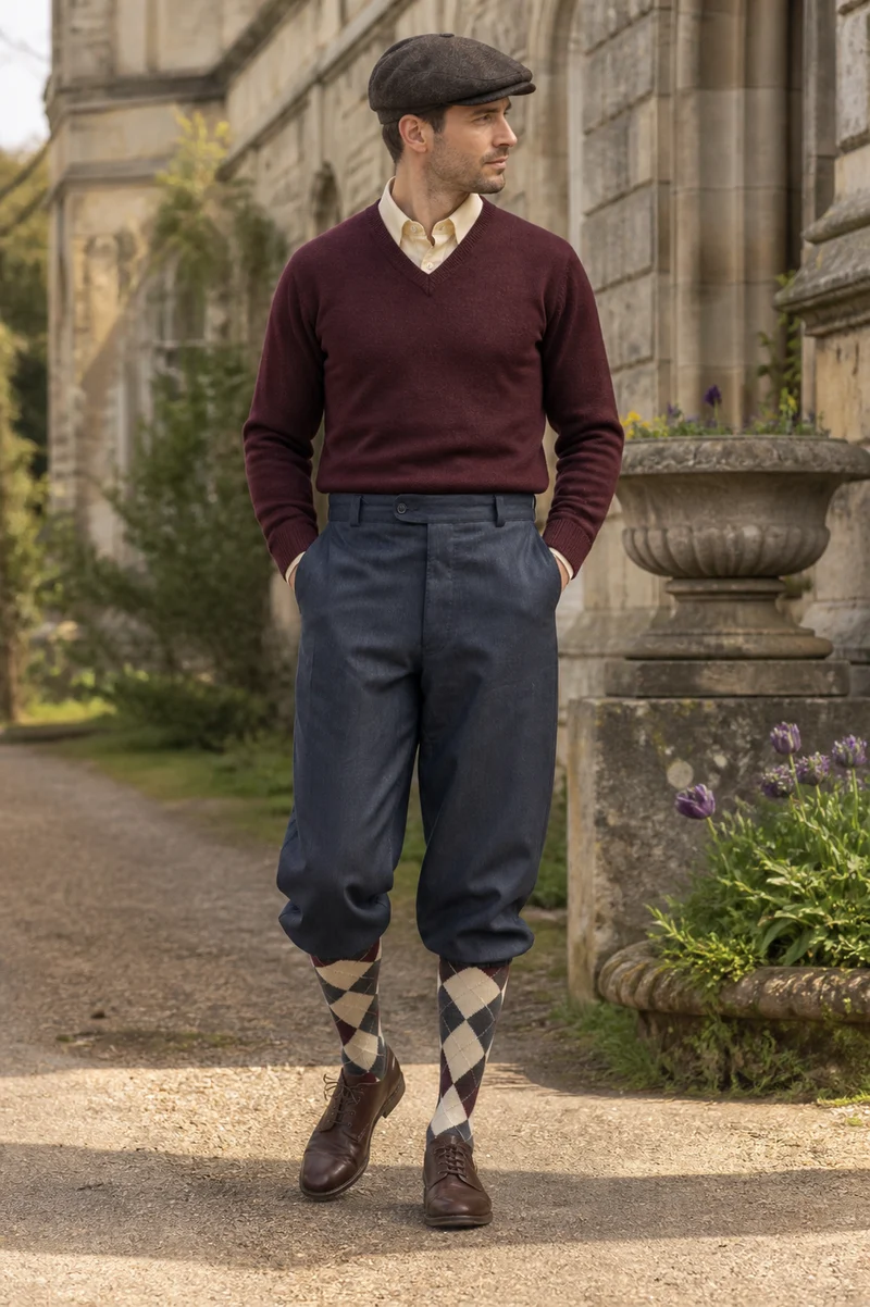 Vintage Knickerbocker Hose - Anthrazit - Größe 54