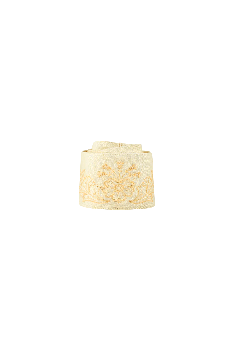 Bindegürtel mit Flachstichstickerei