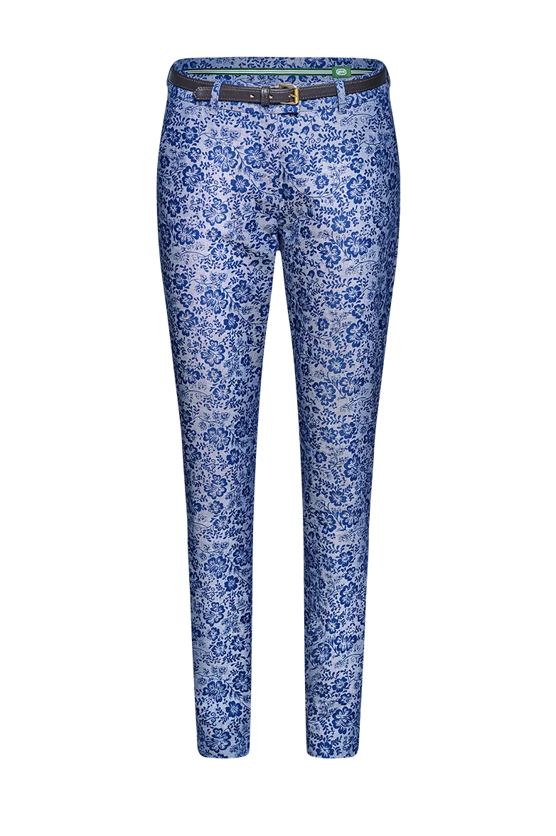 Chino-Hose mit Modelmuster