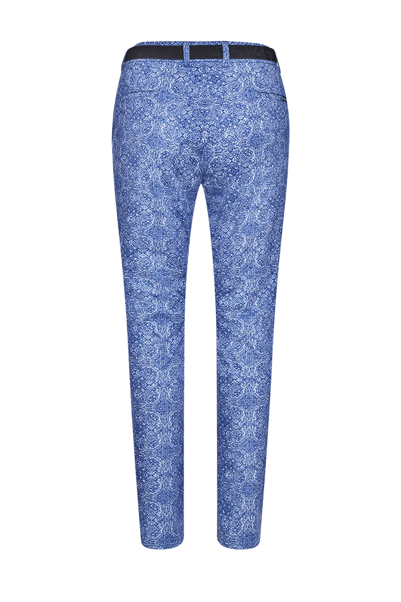 Chinohose mit Ornamentdruck