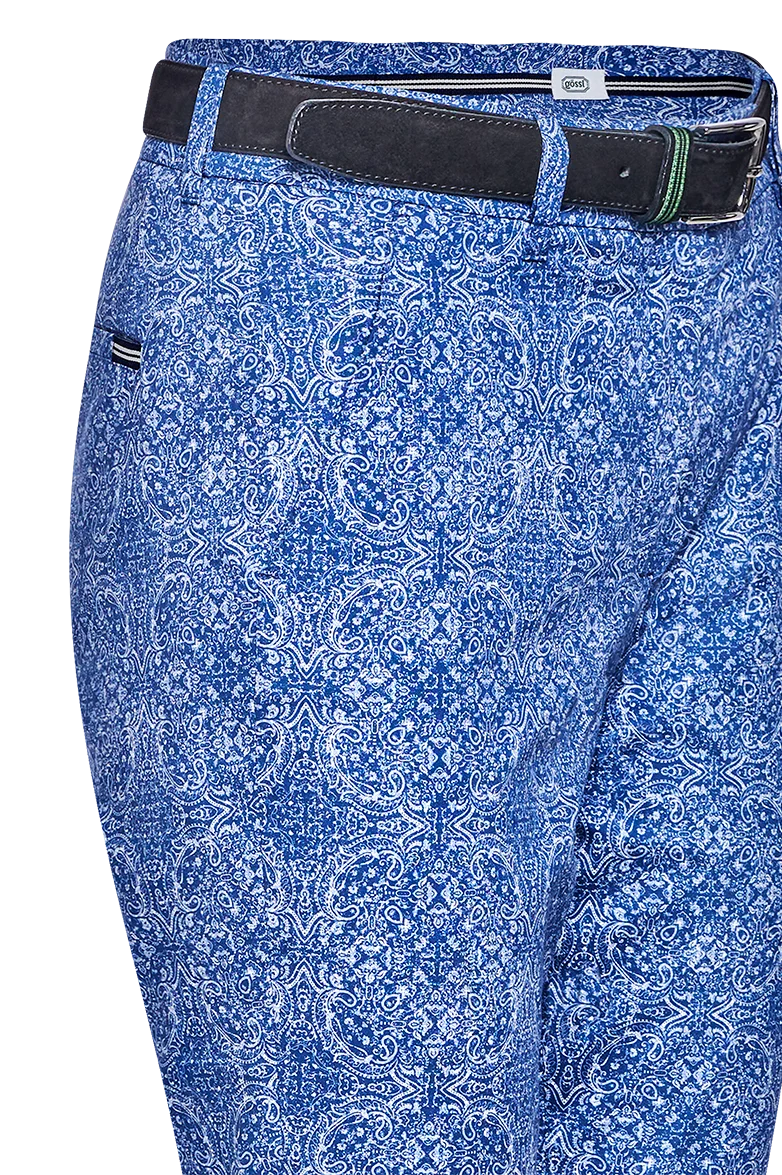 Chinohose mit Ornamentdruck