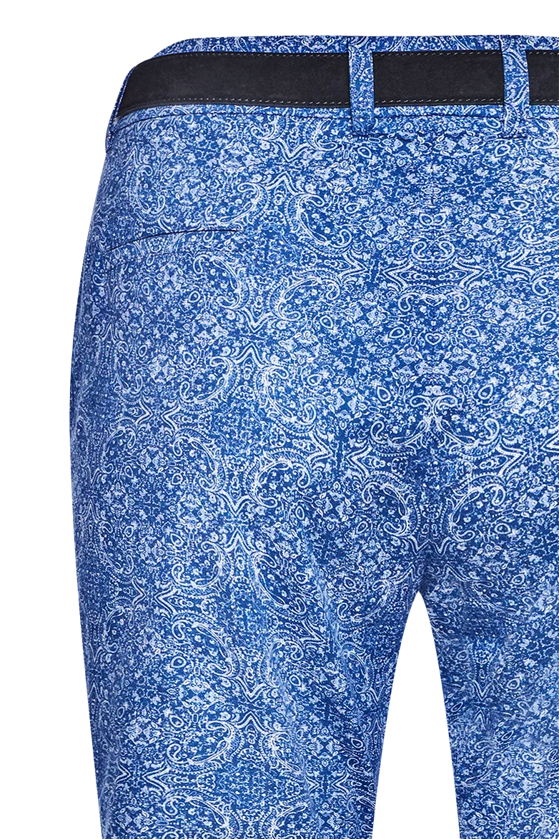 Chinohose mit Ornamentdruck