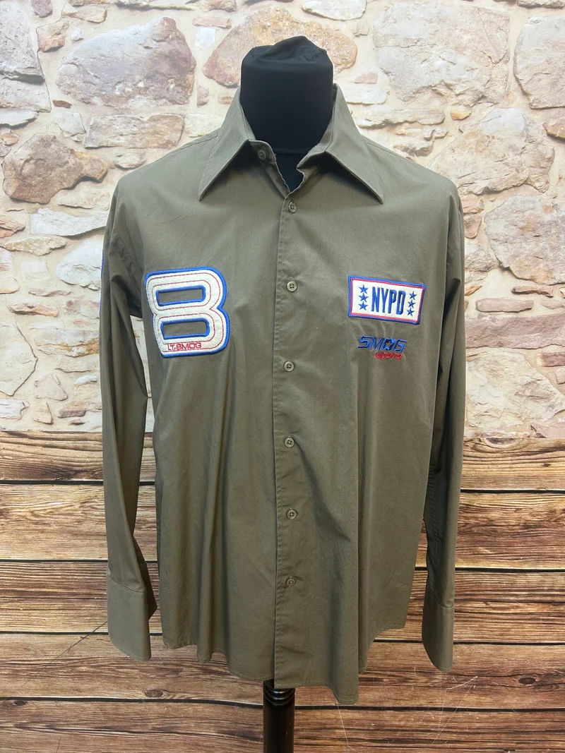Vintage SWAT Hemd Herren Khaki Größe 50 NYPD Statement
