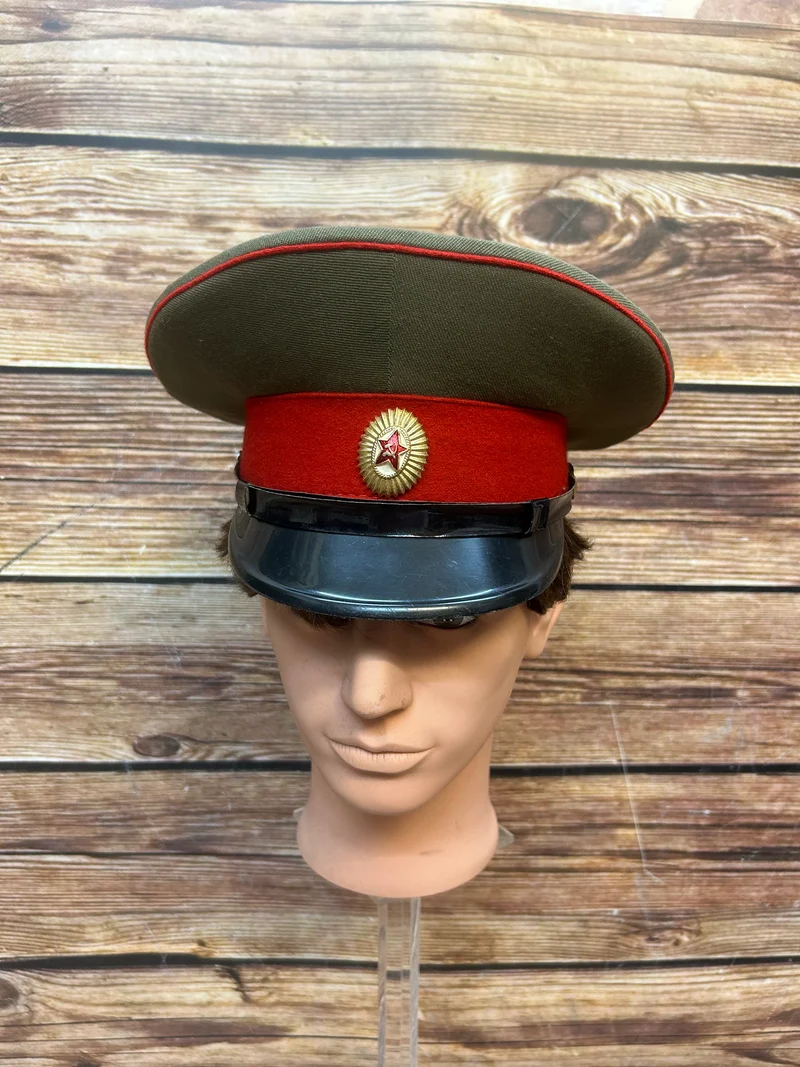 Vintage Sowjetische Offiziersmütze – Größe 55 cm