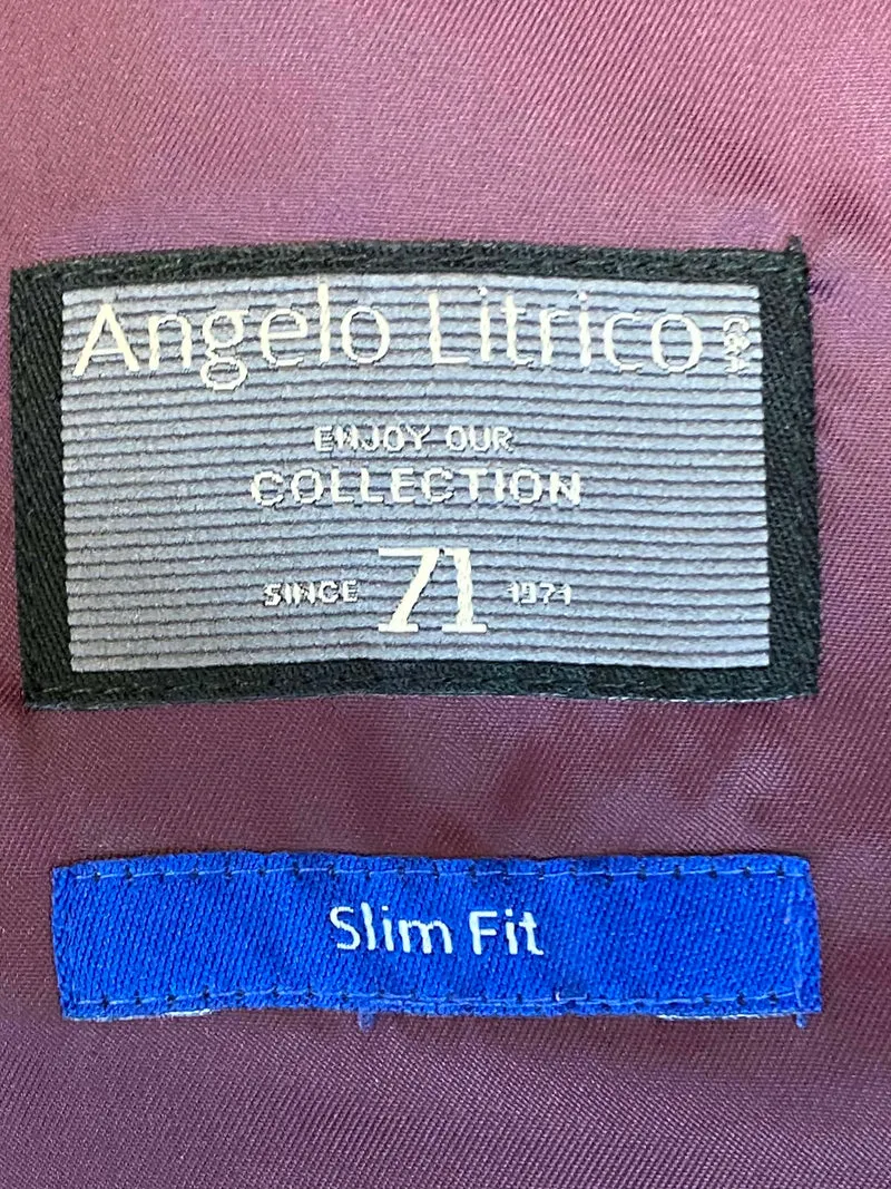 Vintage Damen Weste Bordeaux kariert Samtoptik – Größe 48