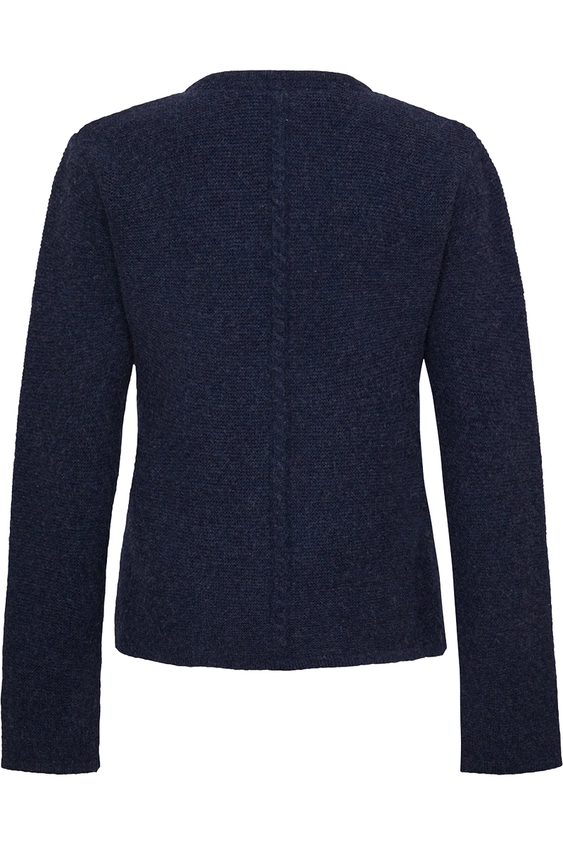 Damen Trachten Strickjacke mit Wolle - dunkelblau