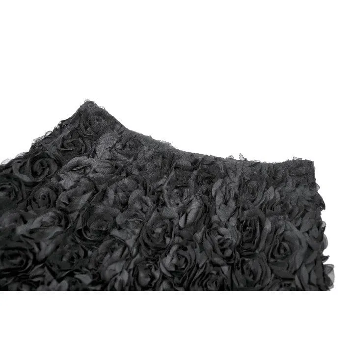 Gothic-Shorts für Damen mit Rosen-Spitzenbesatz