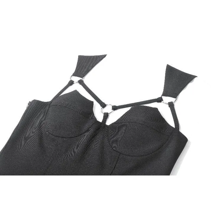 Punk-Tanktop für Damen mit Ringausschnitt
