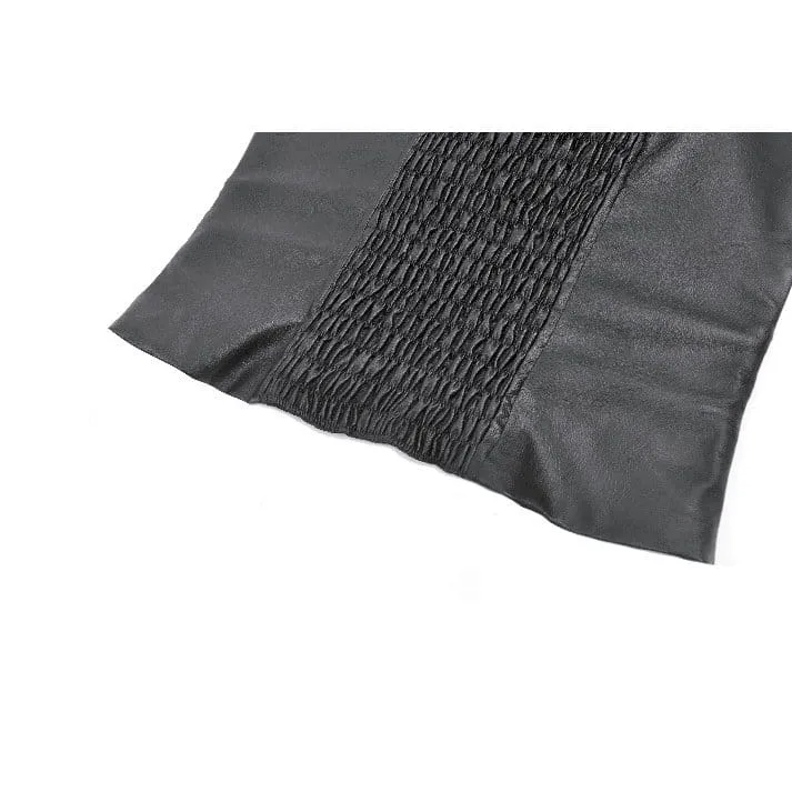Punk-Weste für Damen mit Jacquard-Muster, Schnallenriemen und Reißverschluss
