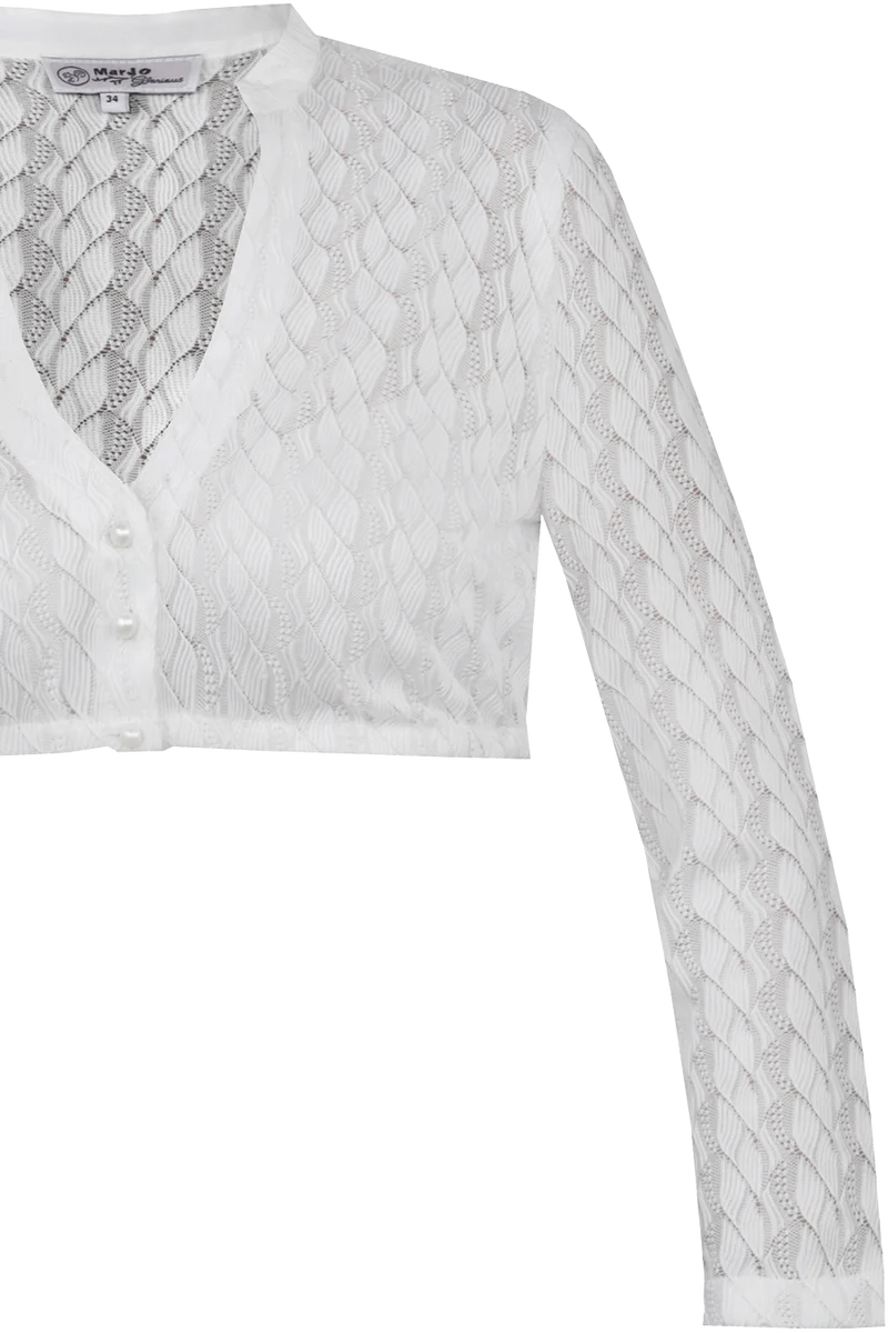 Dirndlbluse mit 3/4-Arm und V-Ausschnitt