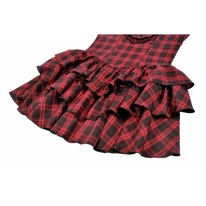 Grunge-Kleid mit Lagenlook und Karomuster für Damen, Abschlusskleid