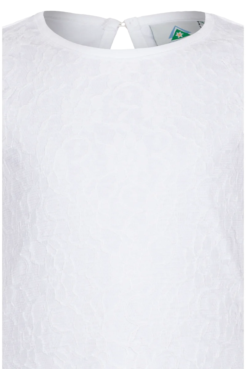Mädchen Dirndbluse Trachtenbluse mit Spitze