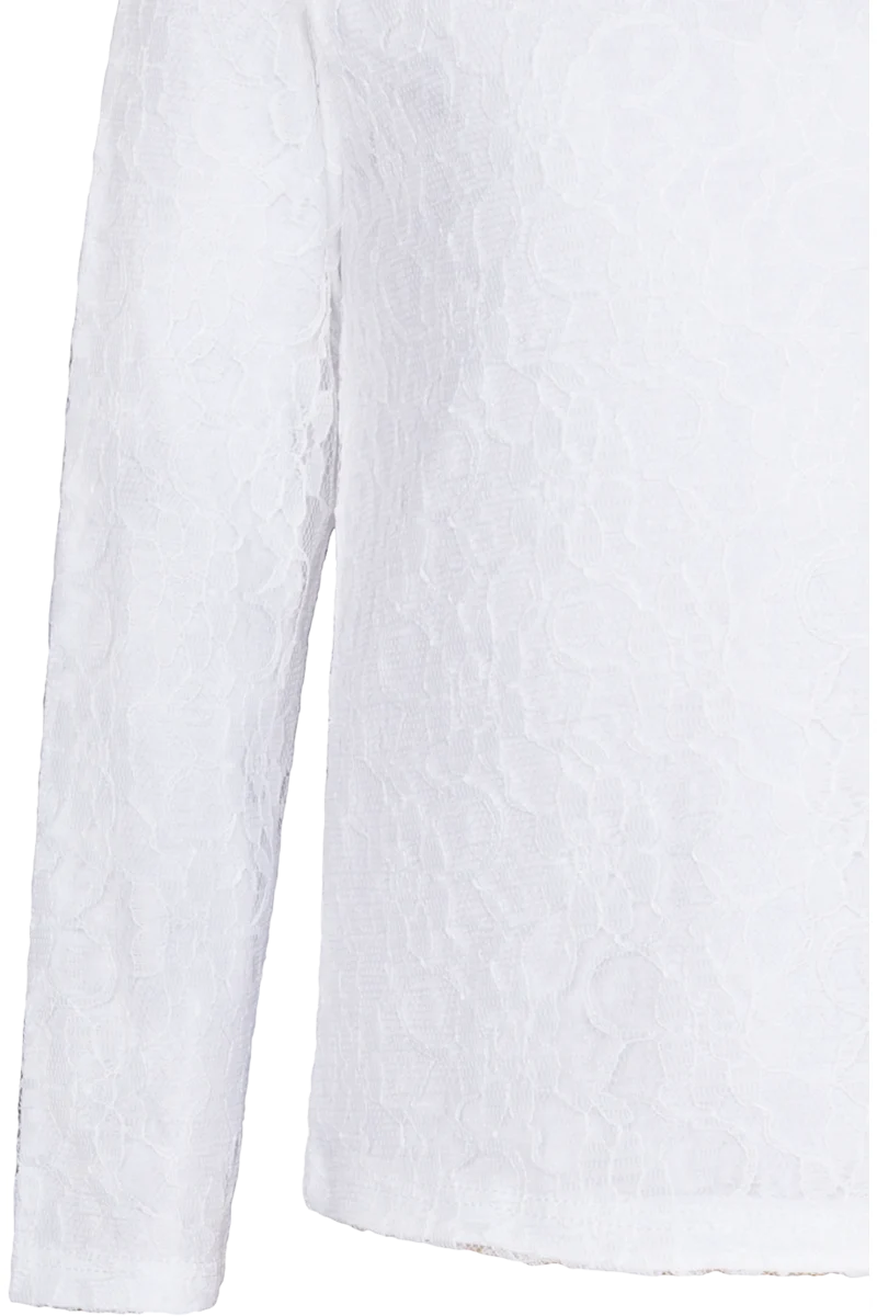 Mädchen Dirndbluse Trachtenbluse mit Spitze