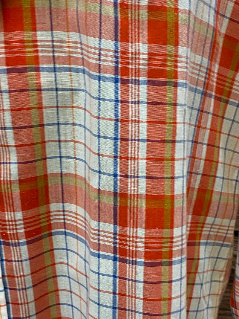 Vintage Karohemd mit Krawatte – Gr. 43