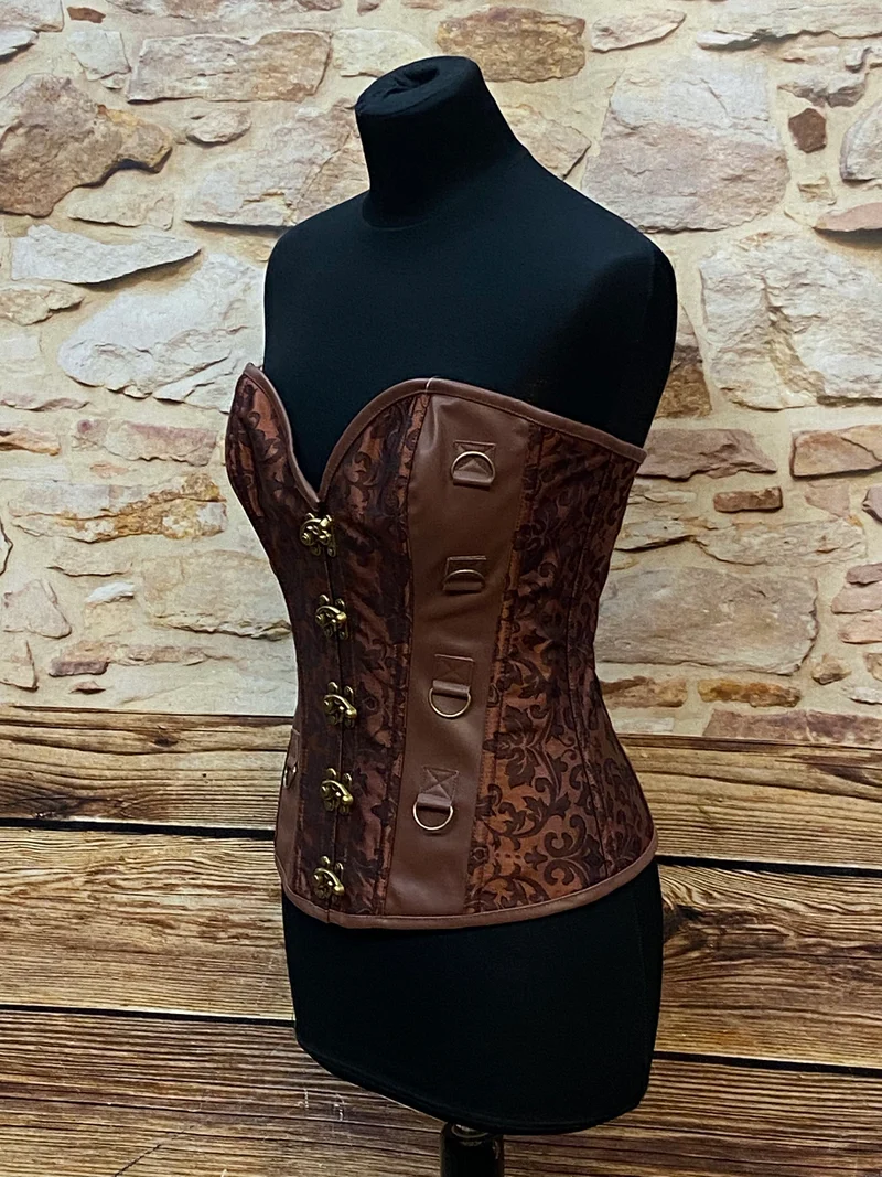 Korsett - Steampunk - braun - Größe 36