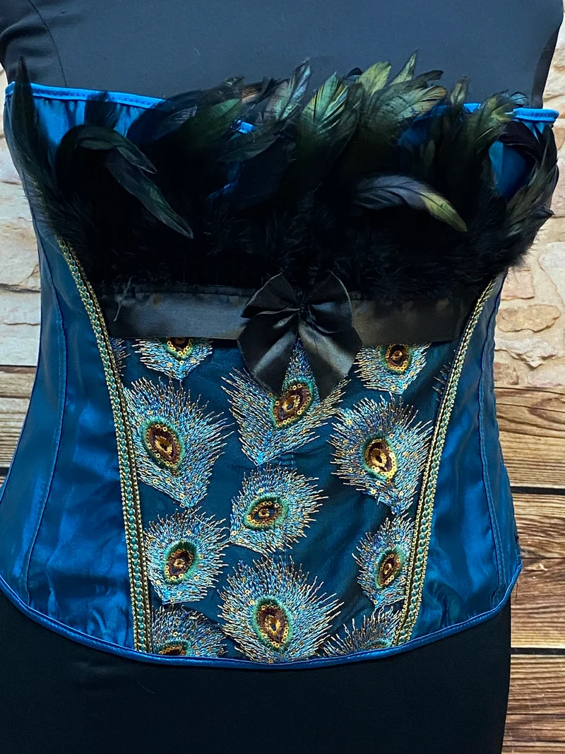 Korsett - Corsage - blau - Größe 48