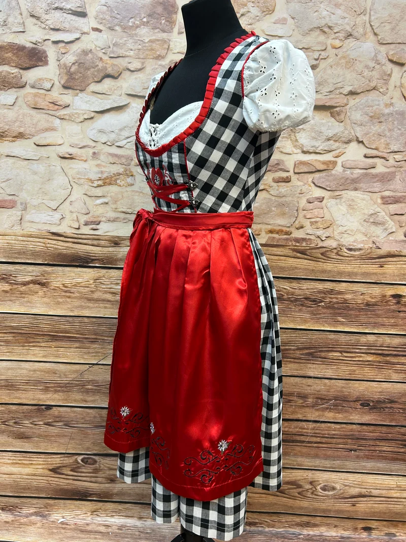 Dirndl rot schwarz – Gr. 34