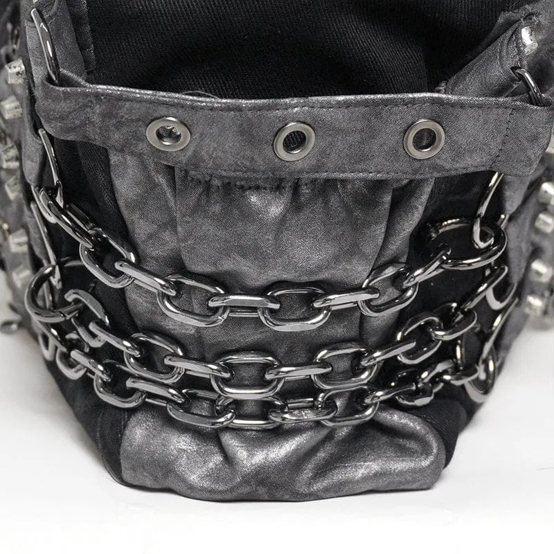 Punk-Tasche für Herren mit mehreren Lagen und Ketten