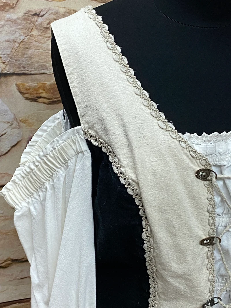 Trachtenmieder - Siebenstein – Schwarz/Beig - Größe 44