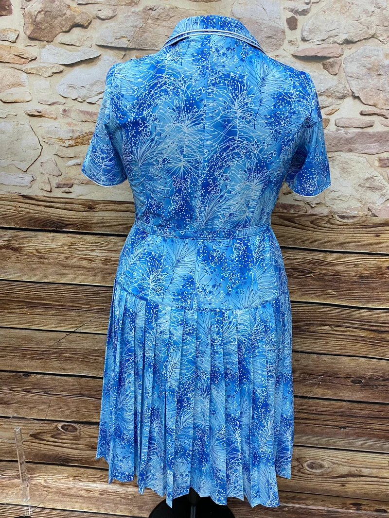 Vintage-Kleid - Blau, Größe 48