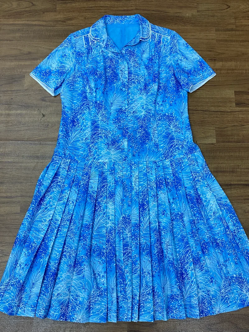 Vintage-Kleid - Blau, Größe 48