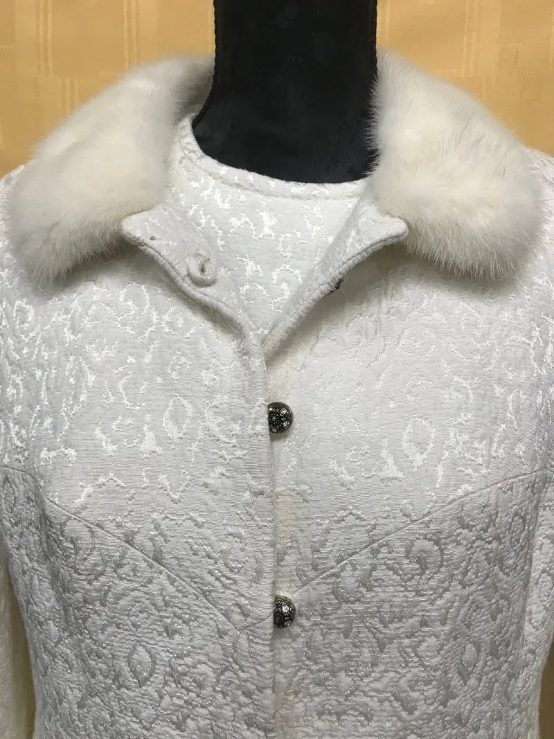 Helles Vintage Damen-Kostüm 60er Jahre , Gr.42