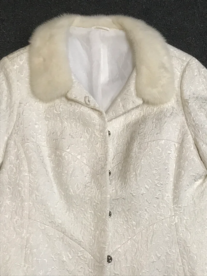 Helles Vintage Damen-Kostüm 60er Jahre , Gr.42