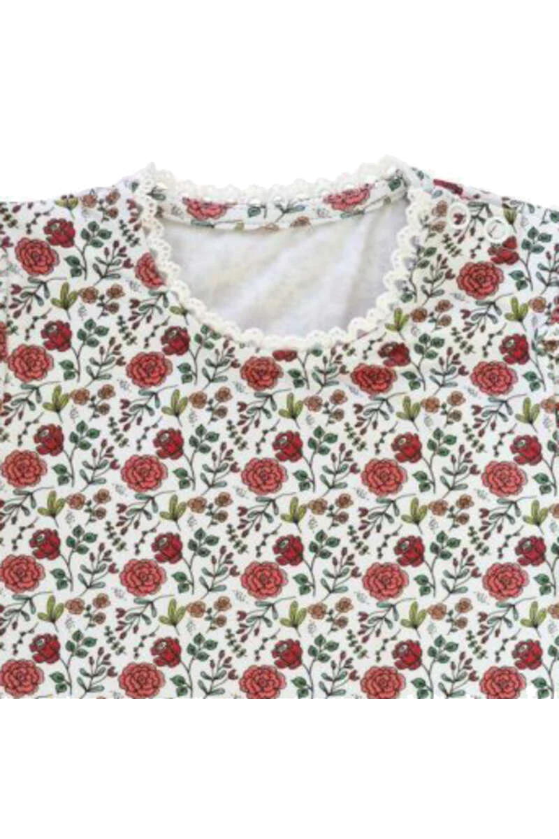 Baby Trachtenbody mit Blumenmuster