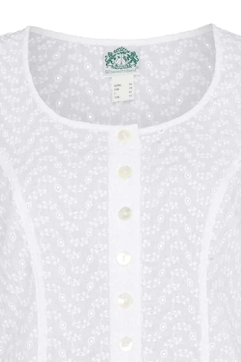 Trachten-Miederbluse mit Lochmuster