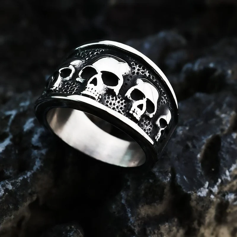 Punk-Schädelring für Herren