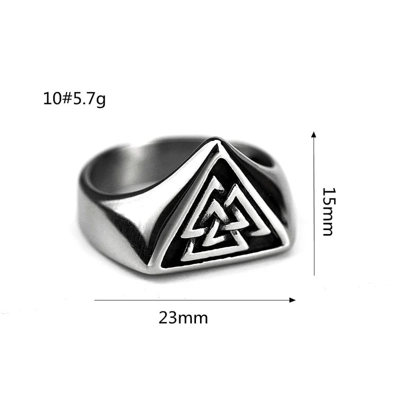 Dreieckiger Punk-Ring für Herren