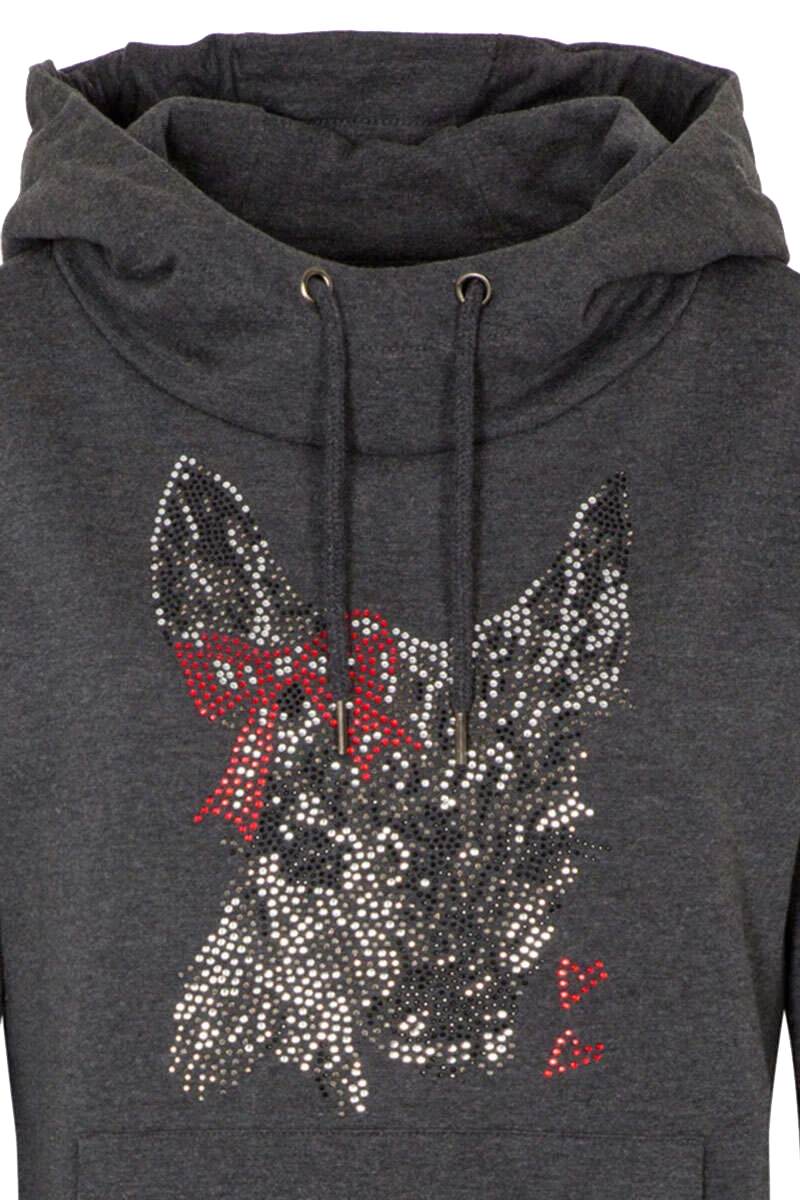 Damen Trachten Kapuzenpullover mit Applikation