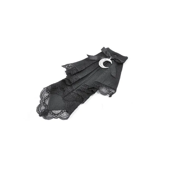 Gothic-Kleid mit Streifen und Rüschen für Damen