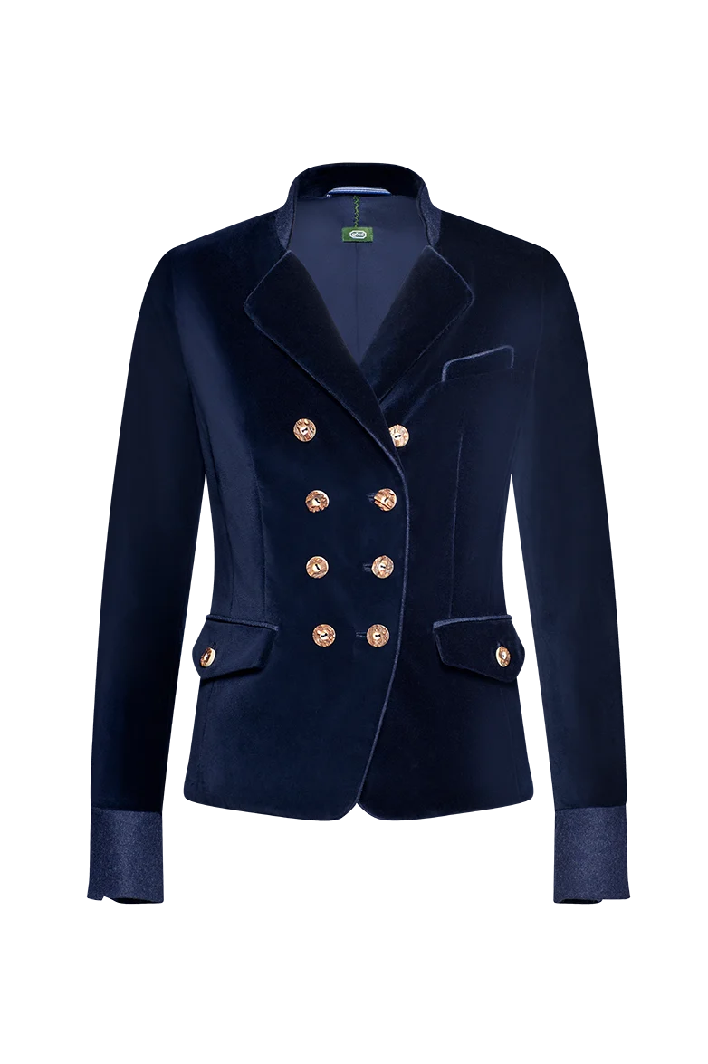 Samtjacke mit Revers