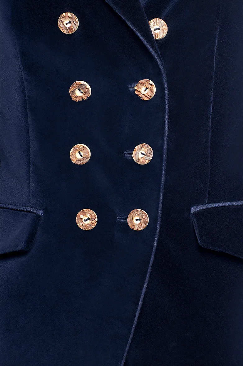 Samtjacke mit Revers