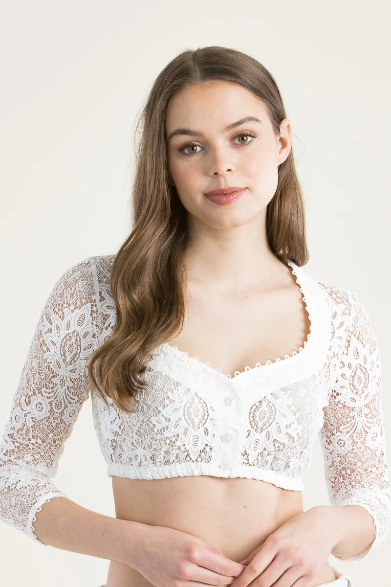 Kinga Mathe Dirndlbluse Samantha weiß