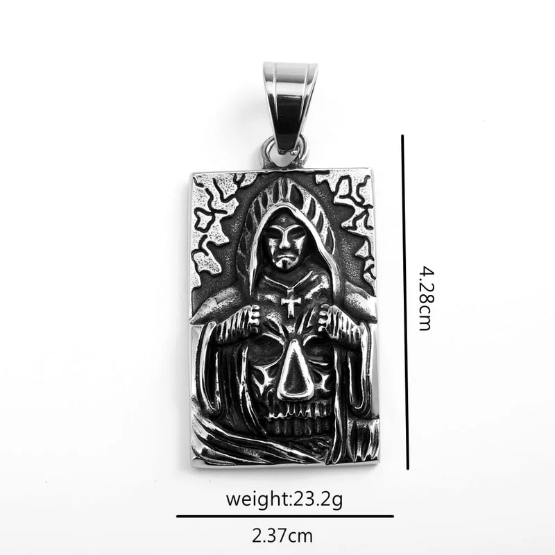 Punk-Totenkopf-Halskette für Herren