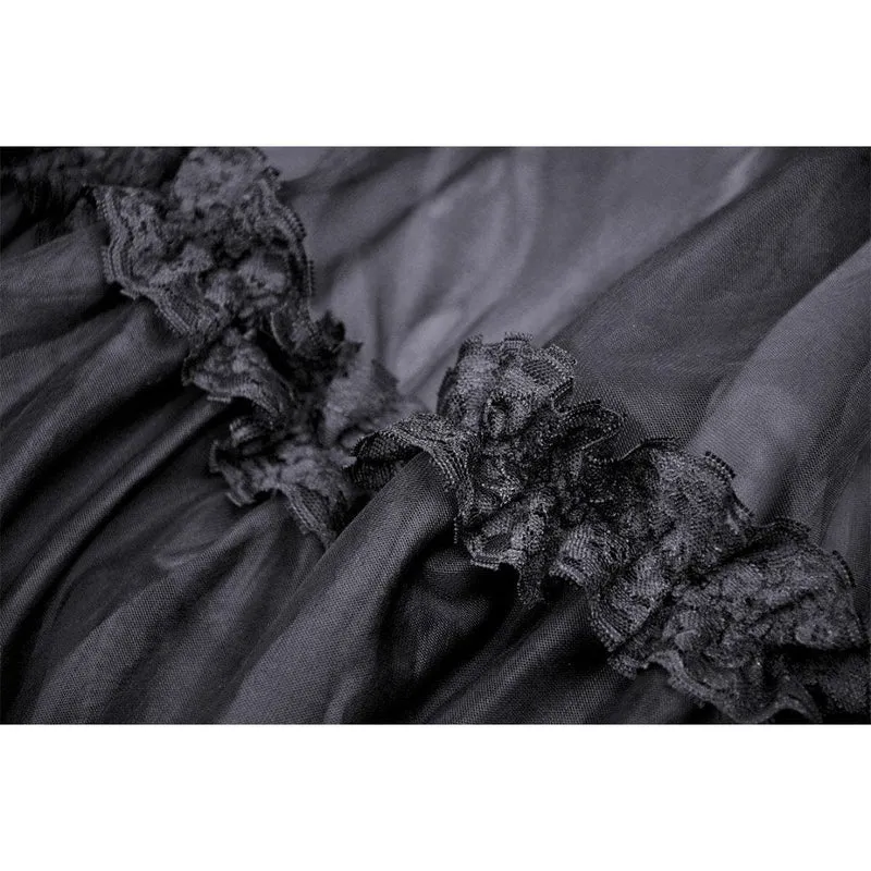 Gothic gekräuselter Lagenrock für Damen