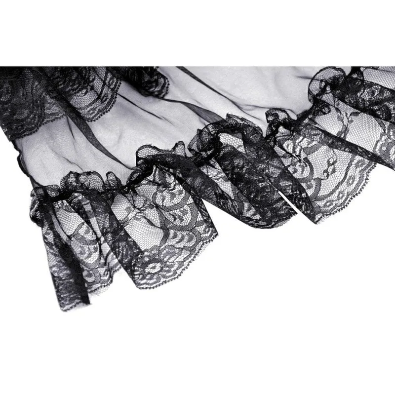 Gothic gekräuselter Lagenrock für Damen